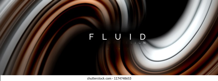 Concepto de movimiento de color fluido, ilustración vectorial