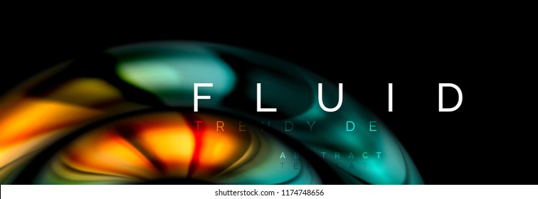 Fluid color motion concept, vector illustration