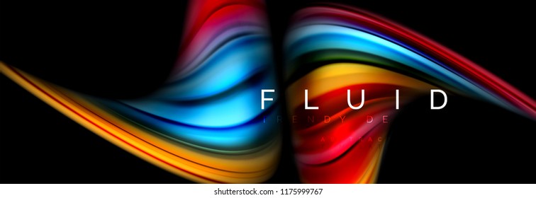 Fluid color motion concept, vector illustration