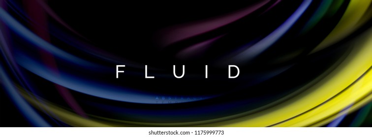 Fluid color motion concept, vector illustration