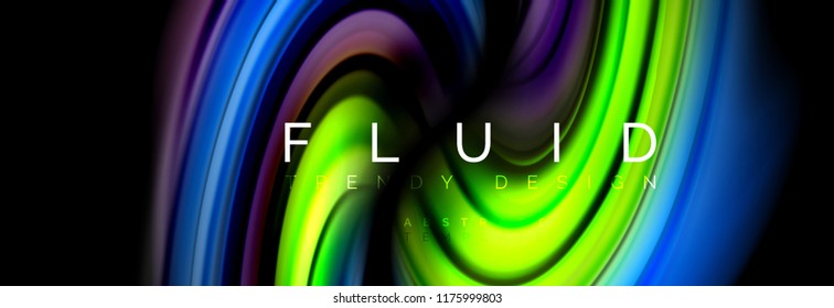 Fluid color motion concept, vector illustration