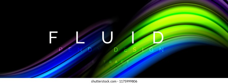 Fluid color motion concept, vector illustration