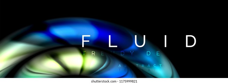 Fluid color motion concept, vector illustration