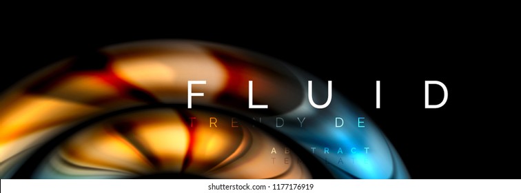 Fluid color motion concept, vector illustration