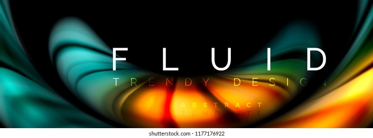 Fluid color motion concept, vector illustration