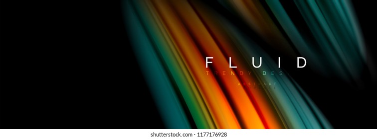 Fluid color motion concept, vector illustration