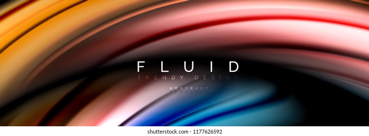 Concepto de movimiento de color fluido, ilustración vectorial