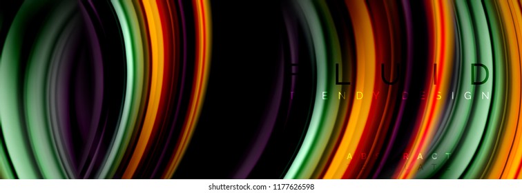 Concepto de movimiento de color fluido, ilustración vectorial