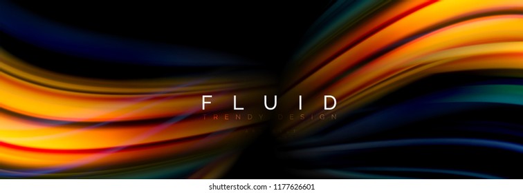 Fluid color motion concept, vector illustration