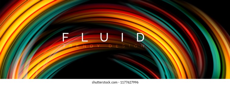 Fluid color motion concept, vector illustration
