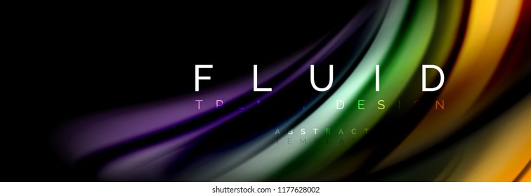 Fluid color motion concept, vector illustration
