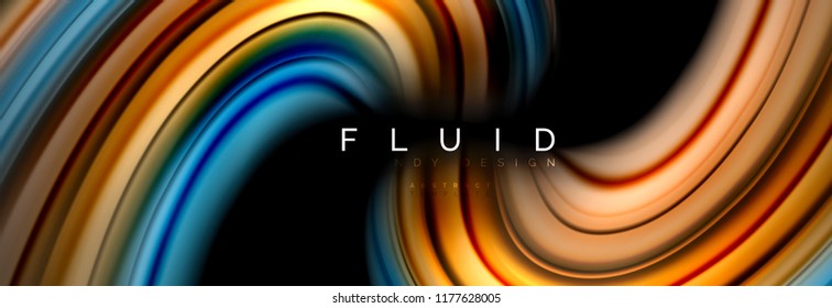 Fluid color motion concept, vector illustration