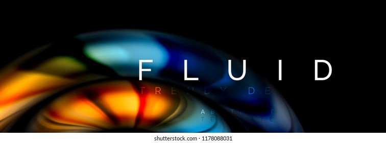 Fluid color motion concept, vector illustration