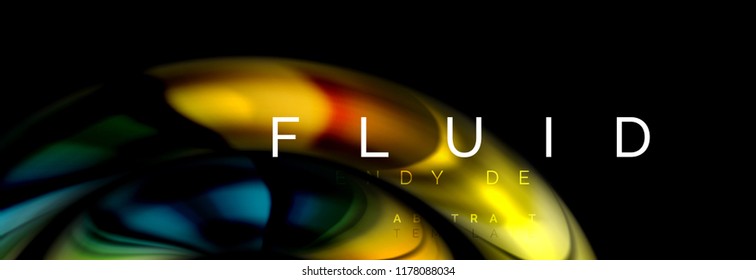 Fluid color motion concept, vector illustration