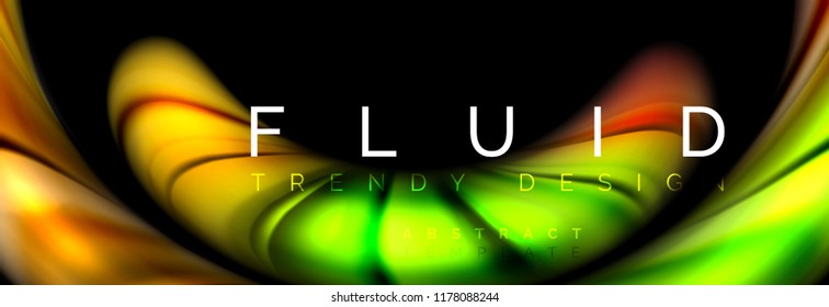 Fluid color motion concept, vector illustration