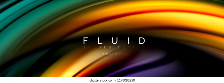 Concepto de movimiento de color fluido, ilustración vectorial