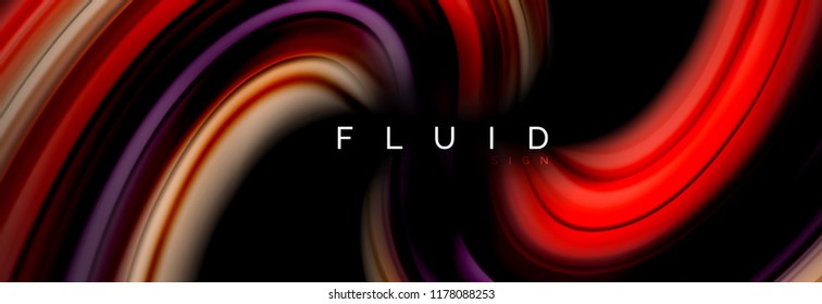 Fluid color motion concept, vector illustration