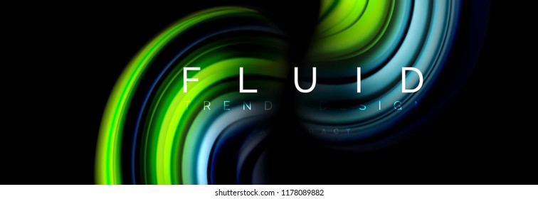 Concepto de movimiento de color fluido, ilustración vectorial