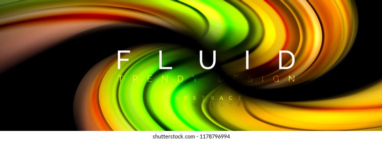 Fluid color motion concept, vector illustration