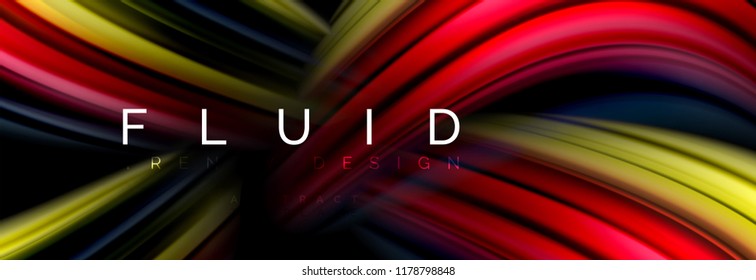 Fluid color motion concept, vector illustration