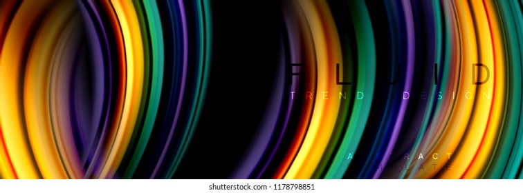 Concepto de movimiento de color fluido, ilustración vectorial