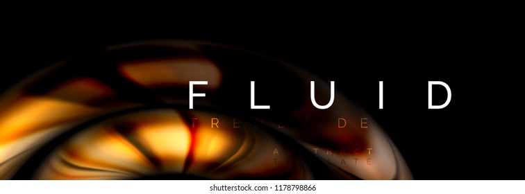 Fluid color motion concept, vector illustration