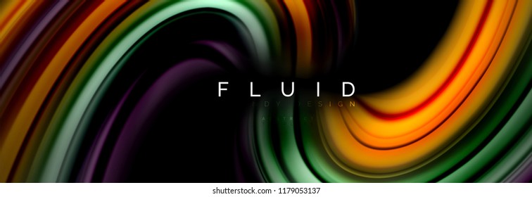 Fluid color motion concept, vector illustration
