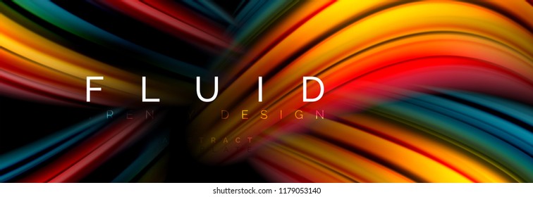 Fluid color motion concept, vector illustration
