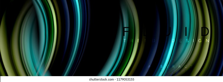 Fluid color motion concept, vector illustration