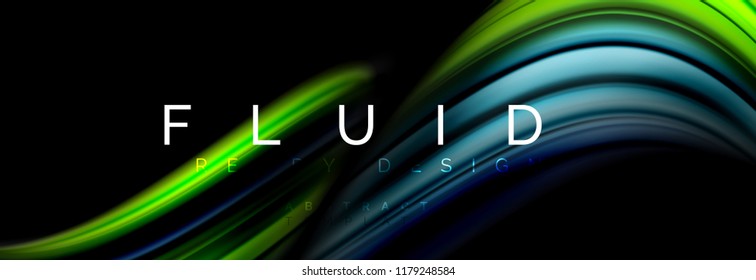 Fluid color motion concept, vector illustration