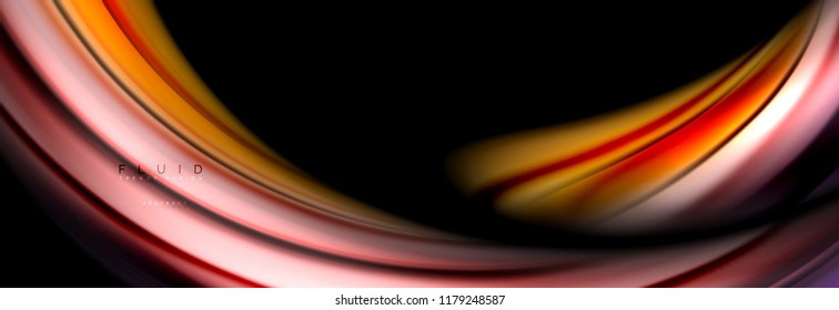 Fluid color motion concept, vector illustration