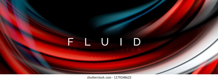 Fluid color motion concept, vector illustration