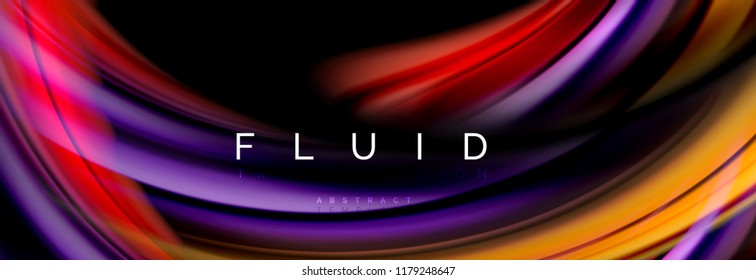 Fluid color motion concept, vector illustration