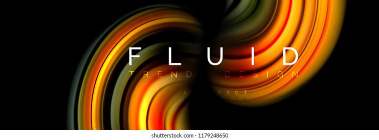 Fluid color motion concept, vector illustration