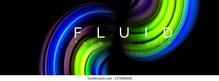 Fluid color motion concept, vector illustration