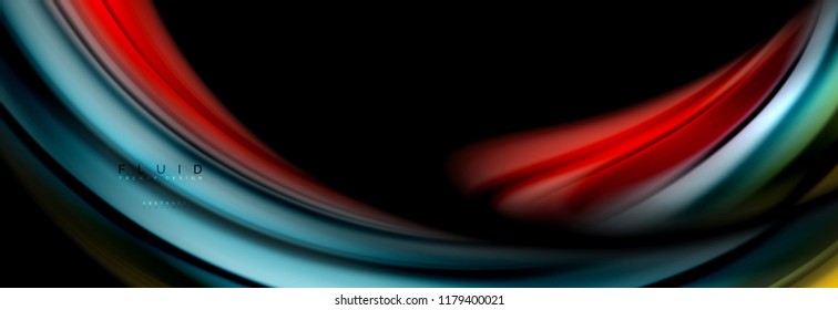 Fluid color motion concept, vector illustration