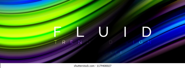 Concepto de movimiento de color fluido, ilustración vectorial