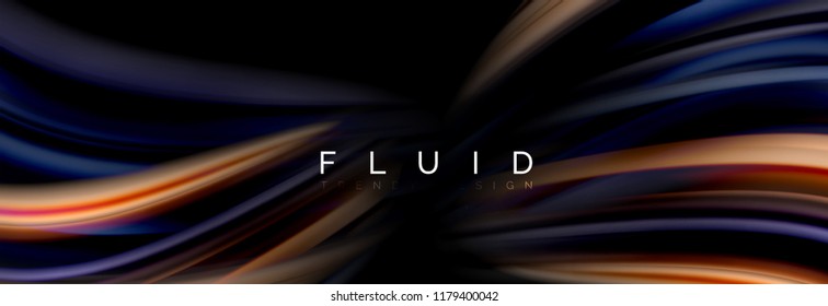 Fluid color motion concept, vector illustration