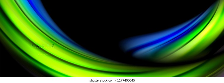 Fluid color motion concept, vector illustration