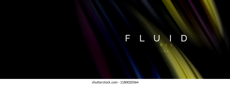 Fluid color motion concept, vector illustration