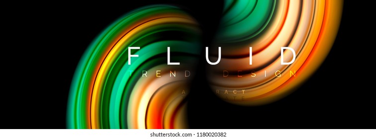 Concepto de movimiento de color fluido, ilustración vectorial