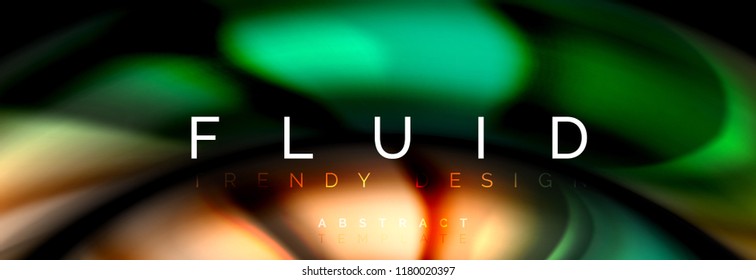 Fluid color motion concept, vector illustration