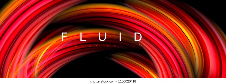 Fluid color motion concept, vector illustration