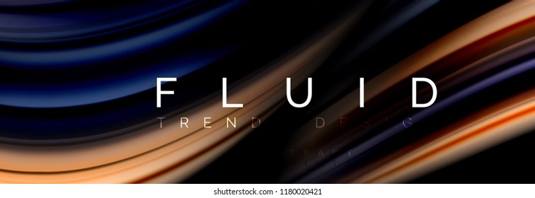 Concepto de movimiento de color fluido, ilustración vectorial
