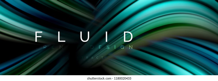 Fluid color motion concept, vector illustration