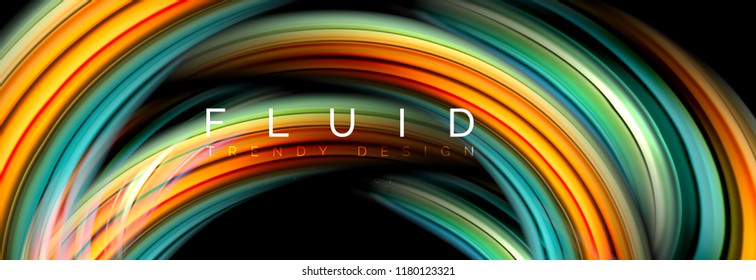 Fluid color motion concept, vector illustration