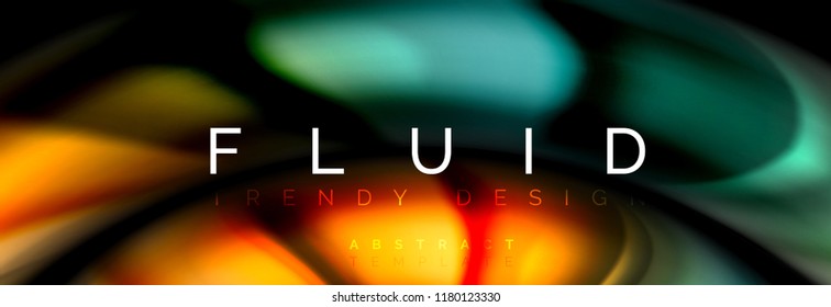Fluid color motion concept, vector illustration