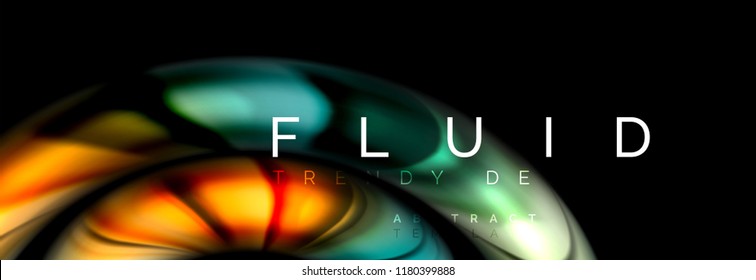 Fluid color motion concept, vector illustration