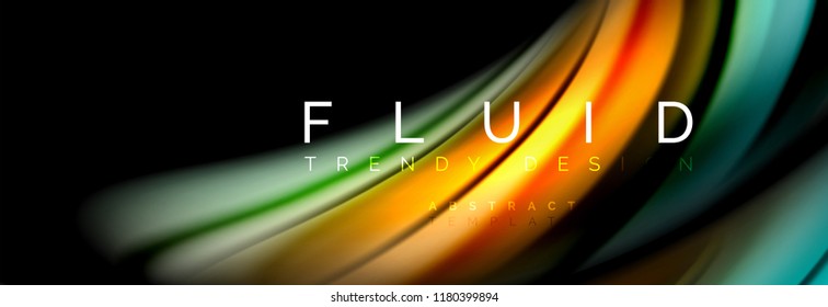 Concepto de movimiento de color fluido, ilustración vectorial