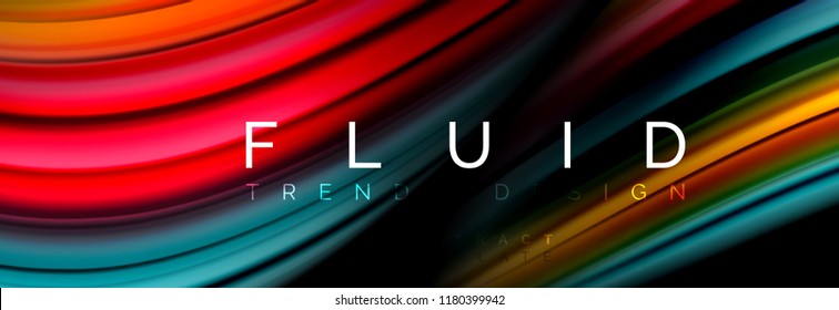 Fluid color motion concept, vector illustration